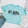 Simply Sage Market Paris France Eiffel Tower Boxy Crop Top - 3 of 4