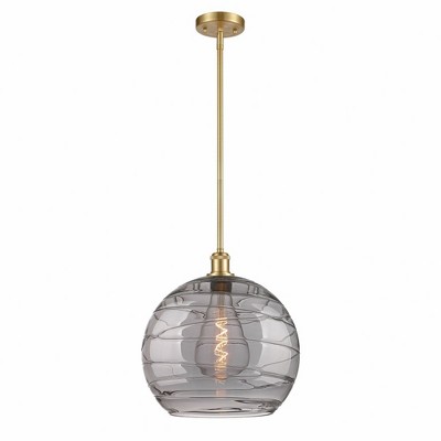 Athens Deco Swirl - 1 Light Pendant In Industrial Style-14.88 Inches Tall and 13.75 Inches Wide