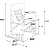 PAGED Camping Chairs with Solid Armrests and Drink Holder,Outdoor Portable Chairs with Comfortable Backrest,Folding Rocking Chair for Lawn - 3 of 4