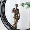 Vynxaria 24 in. Wx24 in. H Round Black Wooden Frame Antique Accent Mirror for Living Room, Foyer, Bathroom, Office - 4 of 4