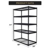 Heavy Duty 5-Tier Storage Shelves – Metal Utility Rack with Adjustable Shelves, 2500 lbs Capacity, 48" W x 18" D x 72" H, Organizer - 2 of 4
