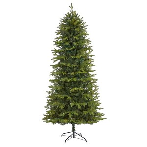 Nearly Natural 8-ft Belgium Fir Natural-Look Artificial Christmas Tree with 2358 Bendable Branches - 1 of 4