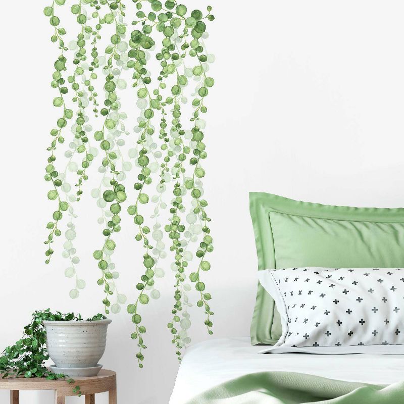 36.5&#34; x 9&#34; String of Pearls Vine Peel and Stick Wall Decal - RoomMates, 1 of 9
