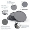 10cm Simple Round Thickened Silicone Coaster Anti-Slip Heat Insulation Anti-Scald Tea Cup Table Mat, Color: Classic Black - 4 of 4