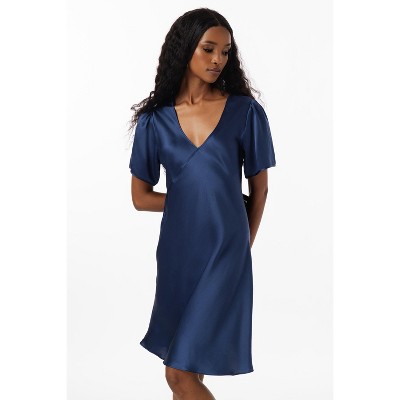 SilkSilky Women's Pure Silk Casual Smock Nightgown