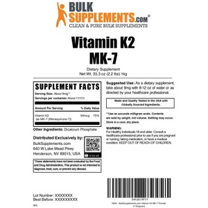 BulkSupplements Vitamin K2 MK7 Powder - 1 of 4