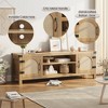 TV Stand for Living Room, 59" TV Console Cabinet with Rattan Door Adjustable Shelves, Entertainment Center, Media Console with 2-Tier Open Storage - 4 of 4