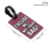 Unique Bargains PVC Adjustable Strap Backpack Travel ID Luggage Tags 2 Pcs - 2 of 4