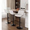 UNISOAR Modern Swivel Bar Stools Set of 2/4,  Counter Height Bar Stools with Adjustable Height Upholstered Bar Chair with Back and Footrest for Bar - 3 of 4