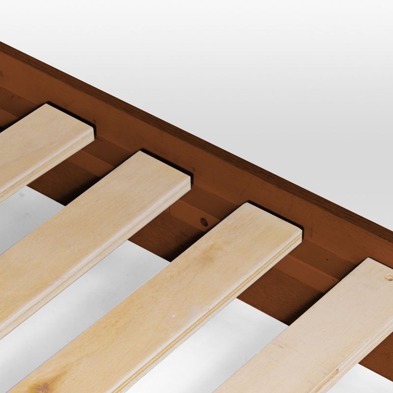 Wooden Platform Bed Frame with Chevron Headboard - eLuxury, 5 of 10