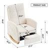 CAVINAS Polyester Glider Rocking Chair with Footrest and High Backrest,Modern Upholstered Rocking Chairs,Nursery Accent Chair for Bedroom - 3 of 4