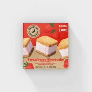 Nightingale Strawberry Shortcake Ice Cream Sandwiches Chomp Size - 10.4oz/4ct - 1 of 4