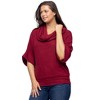 24seven Comfort Apparel Cowl Neck Dolman Sleeve Sweater Top - 2 of 4