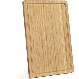 Orieon 18x12 Inch Bamboo Cutting Board with Juice Groove and Handle, Large Wooden Chopping Board for Meat, Vegetables, Charcuterie. - 1 of 4