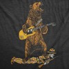 Mens Guitar Bear Funny T Shirts Sarcastic Rock And Roll Tee For Men - Crazy Dog Men's T Shirt - 2 of 4
