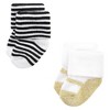 Hudson Baby Cotton Rich Newborn and Terry Socks, Neutral Leopard - 4 of 4
