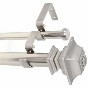 Urbanest Pila Manhattan 1-inch 5-8 inch Double Drapery Curtain Window Rod Set - 1 of 4