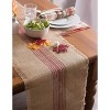 Design Imports  Barn Red Middle Stripe Burlap Table Runner 14X108 - 4 of 4