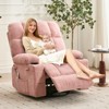 Ultra-Comfort Oversized Massage Recliner Chair, Manual Swivel Rocker for Living Room, Includes Lumbar Support,Side Pockets&Cup Holders - 4 of 4