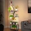 63”H Rolling Indoor Plant Stand With Grow Light, 8 Tiered Indoor Plant Shelf - 2 of 4