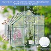 Greenhouse for Outdoors, Polycarbonate Greenhouse with Roof Vent, Aluminum Large Walk-in Green House for Outside Garden Backyard, Green/Black - 3 of 4