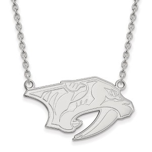 Black Bow Jewelry Sterling Silver Nashville Predators NHL Necklace 18 Inch - 1 of 4