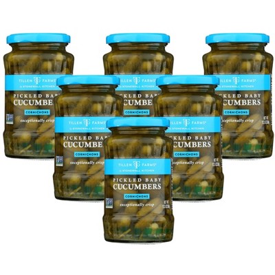 Tillen Farms Pickled Baby Cucumber Cornichon  - Case of 6/12.3 oz