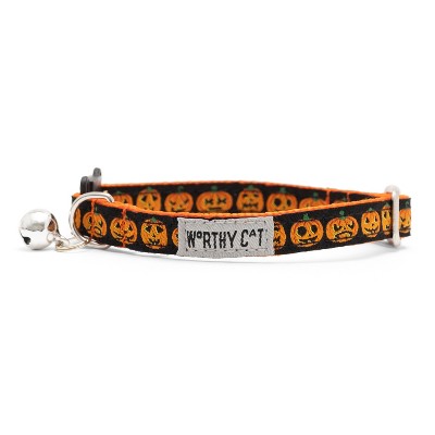 The Worthy Dog Jack-O-Lantern Breakaway Adjustable Cat Collar