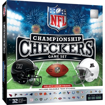 Masterpieces Officially Licensed Nfl League-nfl Checkers Board Game For  Families And Kids Ages 6 And Up : Target