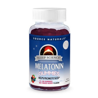Sleep Science Melatonin 5 mg Mixed Berry by Source Naturals, Inc.  -  60 Gummy