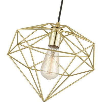 Knox Soft Gold and Polished Brass 1-Light Geometric Pendant