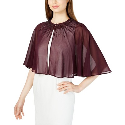 Calvin Klein Womens Chiffon Cape Jacket