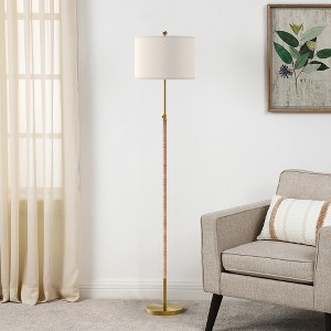 Maxax Farmhouse Rattan Floor Lamp - 1 of 4