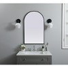 Elegant Lighting Metal Frame Arch Mirror 22x36 Inch in Black - 2 of 4