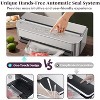 Aoibox Automatic Food Sealer with 85kPa Powerful Suction, Built-in Cutter & Bag Storage, Moist Mode, Includes 2 Bag Rolls & 5 Pre-cut Bags - 3 of 4