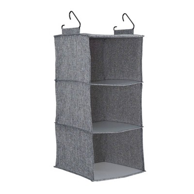 Hanging Closet Organizers with 3 Shelves - Closet Storage and RV Closet  Organizer - Grey / Black - On Sale - Bed Bath & Beyond - 37060017