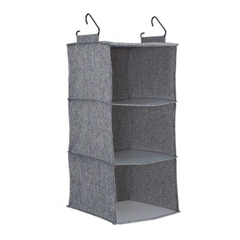 3 Shelf Hanging Closet Organizer Gray - Room Essentials™ : Target