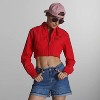 Women's Mini Cropped Racer Jacket - 4 of 4