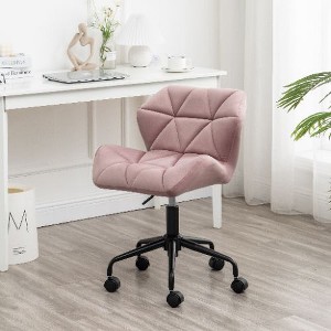 CAVINAS Eldon Diamond Tufted Adjustable Swivel Office Chair, Velvet Swivel Office Chair, Home Office Desk Chairs, Adjustable Swivel Task Chair - 1 of 4
