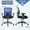 FDW Big and Tall Office Chair with  Adjustable Lumbar Support 400lbs Weight Capacity & Seat Massage Function for Adults - 2 of 4