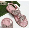 Clotth Women's Floral Flat Sandals - Elastic Strap for Summer Beach, Sparkling Jeweled Bohemian Flats,Sandals with Non Slip Shoes - 4 of 4