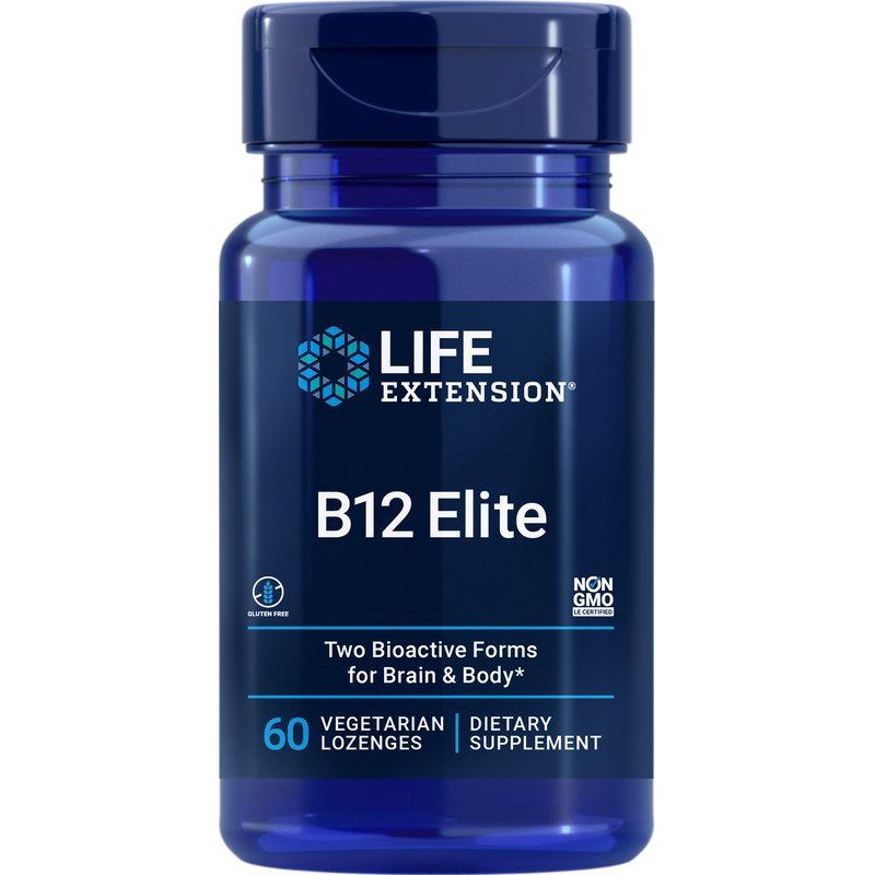Life Extension B 12 Elite  -  60 Vegtarian Lozenge, 1 of 3