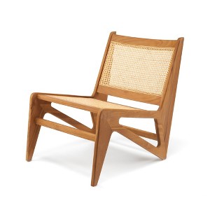 KLAREL Chandigarh Kangaroo Cane Accent Chair - 1 of 4