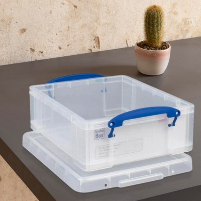 Clear Polypropylene Stackable Storage Box with Locking Lid
