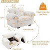 GDFStudio Cheryl Velvet 38" Deep Seat Storage Sofa Chair - 3 of 4
