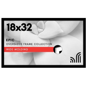 Americanflat 18x32 Poster Frame with Polished Plexiglass, Epic Collection, Gallery Wall Frames with Engineered Wood, Black - 1 of 4