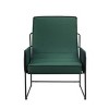 GlasFlength Accent Chairs pholstered Wood Accent Arm Chair Reading Chair Vanity Chair with Storage Bag Living Room Chair, Green, 29.13"*36.61"*35.24" - 2 of 4