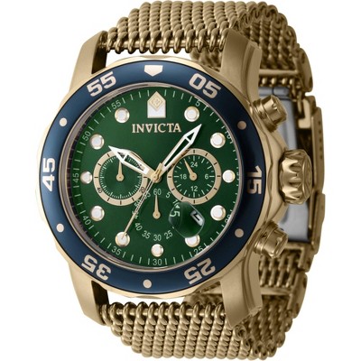 Invicta 47241 Men's Pro Diver Chronograph Green Dial Steel Watch
