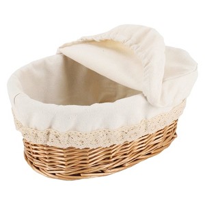 Aoibox Round Woven Bread Basket with Removable Liner &Cover -Perfect for Sourdough Proofing, Serving Bread, Fruits & More - Eco-Friendly Wicker Design - 1 of 4