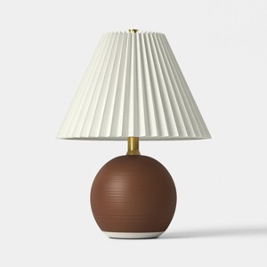 Oval Table Lamp with Pleated Shade Red - Threshold™ - 1 of 4